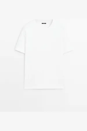 Massimo Dutti Camiseta Medium Weight 100% Algodón