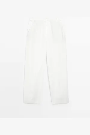Massimo Dutti Pantalón Fluido 100% Lino