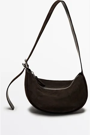 Massimo Dutti Bolso De Hombro Piel Serraje