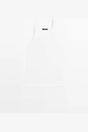 Massimo Dutti Camiseta Halter 100% Algodón