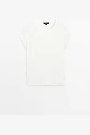 Massimo Dutti Camiseta Manga Corta 100% Lino