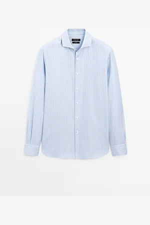 Massimo Dutti Camisa Rayas Slim Fit 100% Algodón