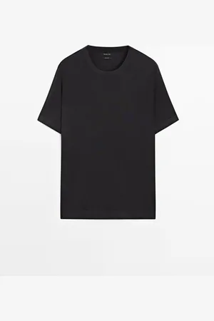 Massimo Dutti Camiseta Manga Corta 100% Algodón