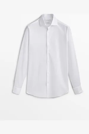 Massimo Dutti Camisa Slim Fit Doble Puño Algodón