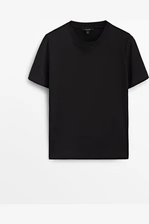 Massimo Dutti Camiseta Manga Corta 100% Algodón