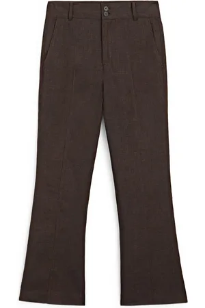 Massimo Dutti Pantalón Flare Fit 100% Lino