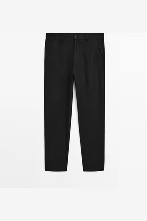 Massimo Dutti Pantalón Straight Fit 100% Lino