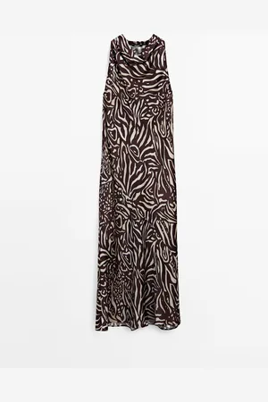 Massimo Dutti Vestido Midi Estampado Fluido