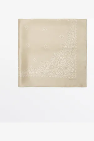 Massimo Dutti Bandana Estampado Pasley 100% Seda
