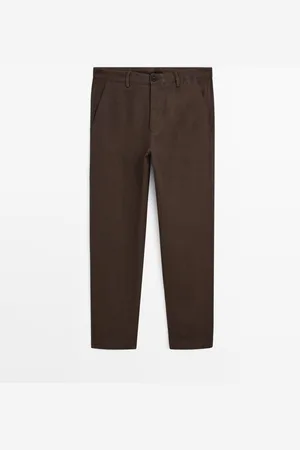 Massimo Dutti Pantalón Straight Fit 100% Lino