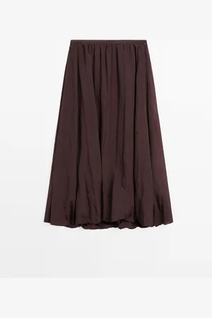 Massimo Dutti Falda Midi Globo Plisada