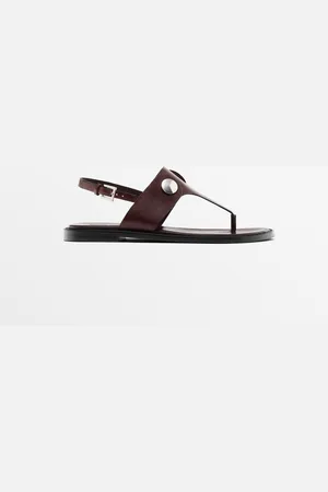 Massimo Dutti Sandalia Plana Botones