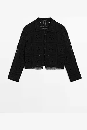 Massimo Dutti Chaqueta Punto Crochet