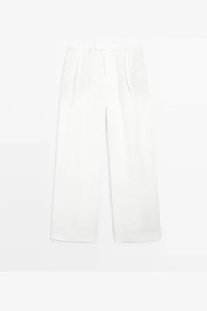 Massimo Dutti Pantalón Triple Pinza 100% Lino