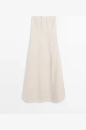 Massimo Dutti Vestido Largo Palabra De Honor
