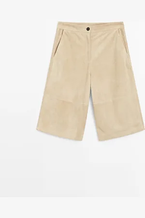 Massimo Dutti Bermuda Larga Piel Ante