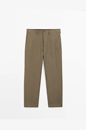 Massimo Dutti Pantalón Traje 100% Lino