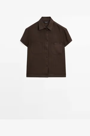 Massimo Dutti Camisa Manga Corta 100% Lino
