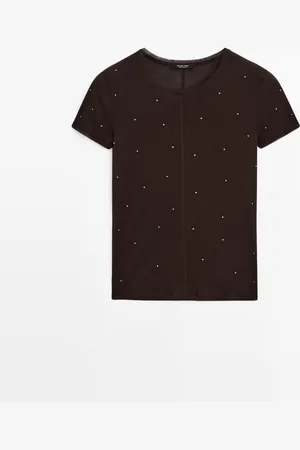Massimo Dutti Camiseta Detalle Tachas Metálicas