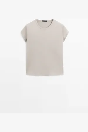 Massimo Dutti Camiseta Manga Corta 100% Algodón
