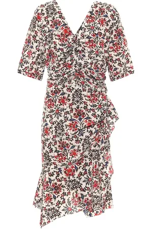Isabel Marant Arodie floral stretch-silk minidress