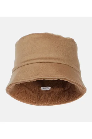 Max Mara Mujer Sombreros - Logo cashmere bucket hat