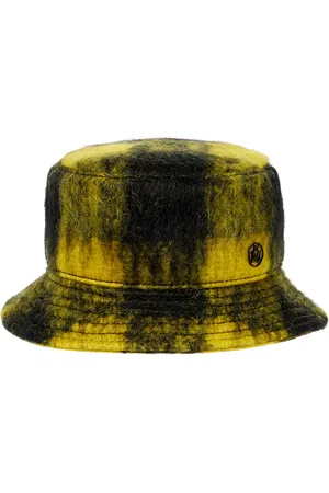 Le Mont St Michel Jason checked mohair-blend bucket hat