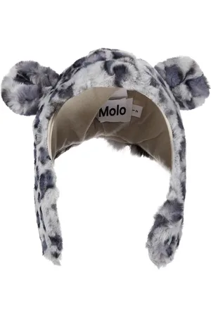 Molo Snowy leopard-print faux fur hat
