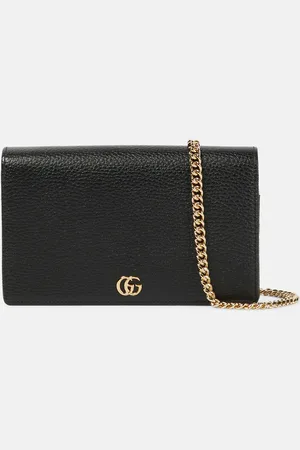 Gucci GG Marmont leather wallet on chain