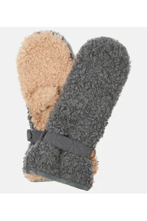 Brunello Cucinelli Embellished cashmere-blend mittens