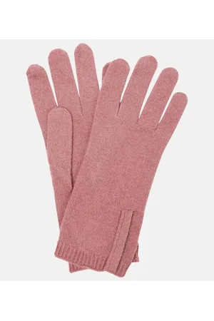 Brunello Cucinelli Embellished cashmere knit gloves
