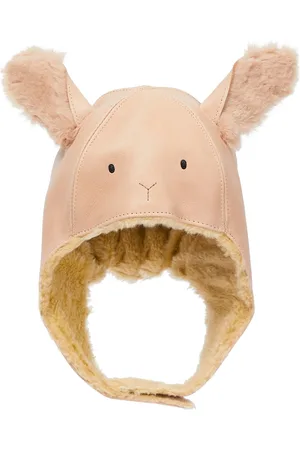 Donsje Kapi faux fur and leather hat