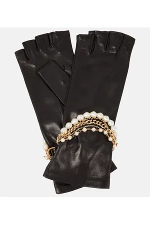 Dolce & Gabbana Embellished nappa leather gloves
