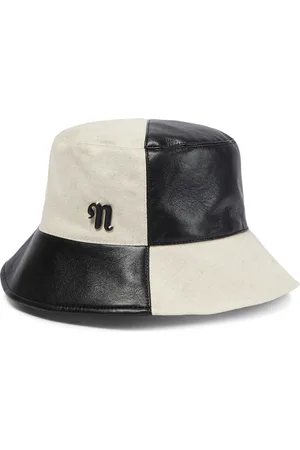 Nanushka Mujer Sombreros - Caran leather-trimmed bucket hat