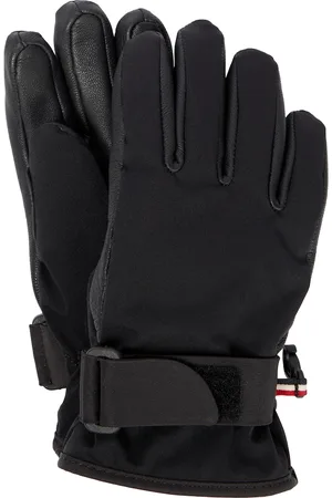 Moncler Niño y chico adolescente Guantes - Leather-trimmed ski gloves