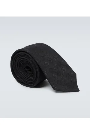 Gucci Hombre Corbatas - Horsebit jacquard wool and silk tie