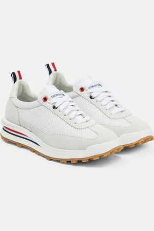 Thom Browne Mesh and suede-trimmed sneakers