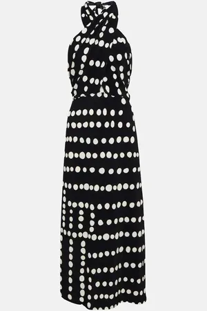 JOHANNA ORTIZ Printed halterneck midi dress