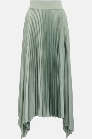 Joseph Ade pleated A-line crÃªpe midi skirt