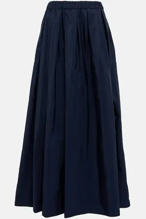 Max Mara Taffeta pleated maxi skirt