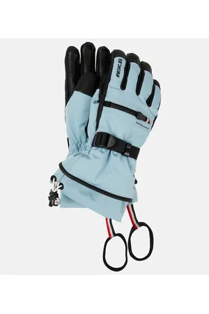 Moncler Leather-trimmed ski gloves