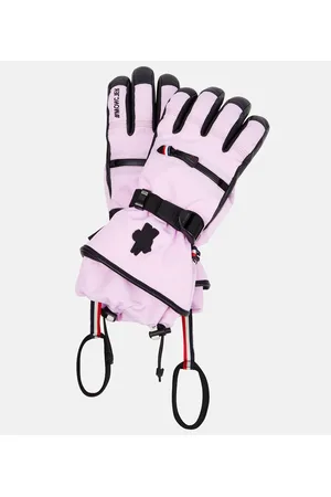 Moncler Leather-trimmed gloves