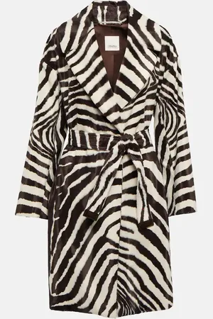 Max Mara Ricordo zebra-print cotton-blend coat