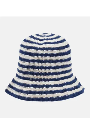 ANNA KOSTUROVA Striped crochet bucket hat