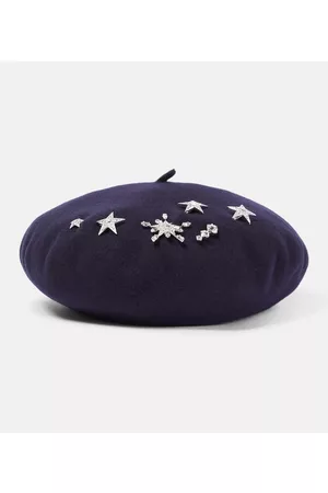 Roger Vivier Mujer Gorros - Constellation embellished felt beret