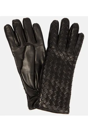 Bottega Veneta Mujer Guantes - Intrecciato leather gloves