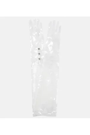 Bottega Veneta Mujer Guantes - Sequined lace gloves