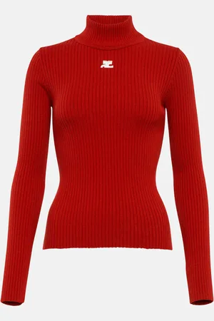 Courrèges CourrÃ¨ges Ribbed-knit mockneck sweater