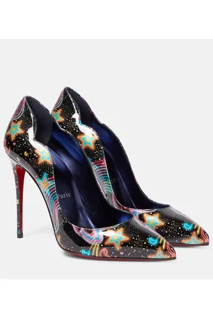 Christian Louboutin Hot Chick printed leather pumps