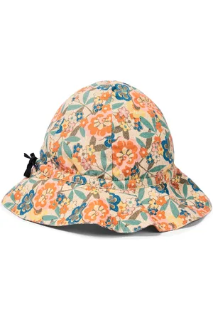 Caramel Niña y chica adolescente Sombreros - Cadia floral cotton sun hat